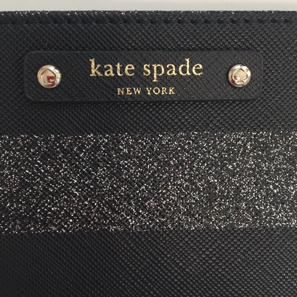 ❤️LAST❤️ KS Black Glitter Stripes Graham Card Case - Picture 4 of 5